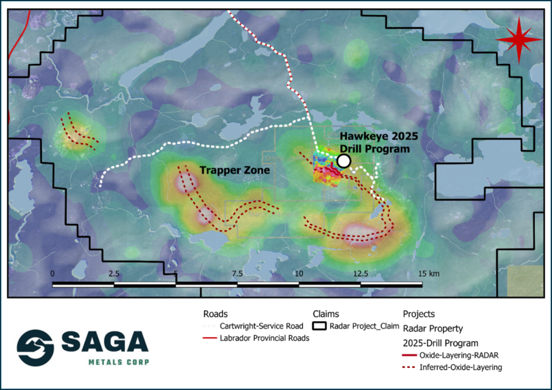 SAGA Metals Extends Claims at the Radar Ti-V-Fe Project --Securing the Entire Titanomagnetite-Bearing Intrusion
