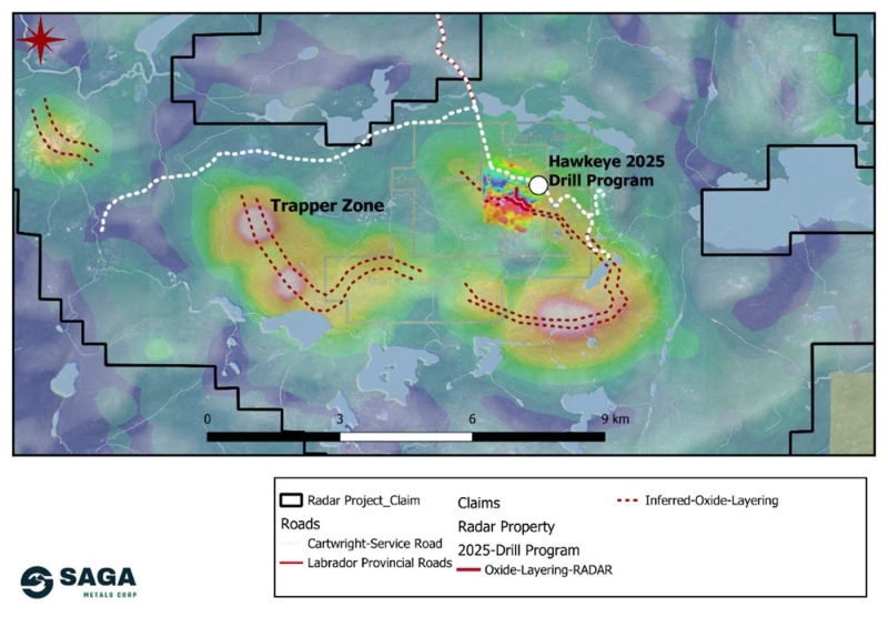 SAGA Metals Reports Significant Drill Results from Maiden Drill Program at Radar Ti-V-Fe Project in Labrador