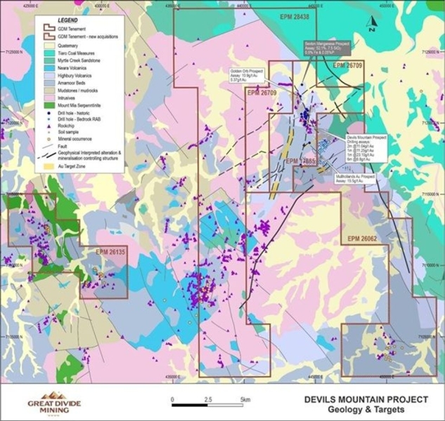 Second LiDAR interpretation identifies additional compelling targets at GDM’s
Devils Mountain Gold Project