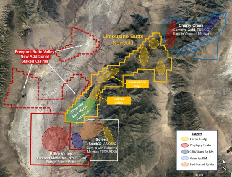 NevGold Extends Oxide Gold-Antimony Mineralization Over 1.7 Kilometers at Cadillac Valley Target: 2.28 g/t AuEq Over 30.5 Meters (1.29 g/t Au And 0.22% Antimony) Within 1.61 g/t AuEq Over 61.0 Meters (1.08 g/t Au And 0.12% Antimony)