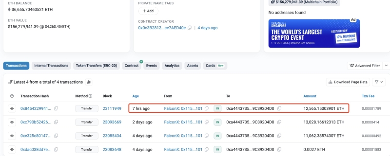 Ethereum ICO Participant Who Turned $6,200 Into $86,600,000 Deposits ETH Into Kraken: On-Chain Data
