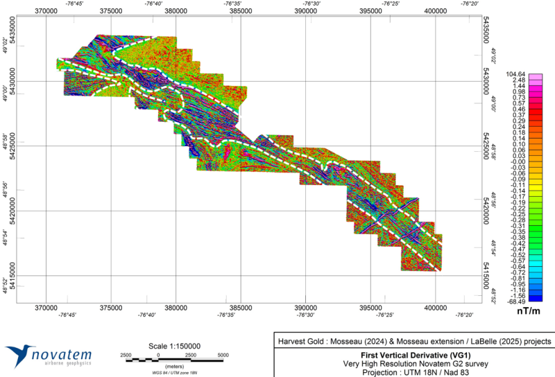 Harvest Gold Provides Update on its Ongoing Drill Program at Mosseau and Has Completed its High-Resolution Airborne Magnetic Survey of Mosseau and Labelle