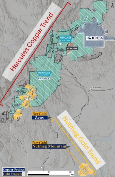 NevGold Announces Updated Open-Pit, Heap-Leach Gold Mineral Resource Including 1,186,000 ozs Indicated and 548,000 ozs Inferred At Nutmeg Mountain in Idaho