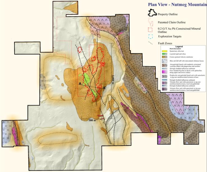 NevGold Announces Updated Open-Pit, Heap-Leach Gold Mineral Resource Including 1,186,000 ozs Indicated and 548,000 ozs Inferred At Nutmeg Mountain in Idaho