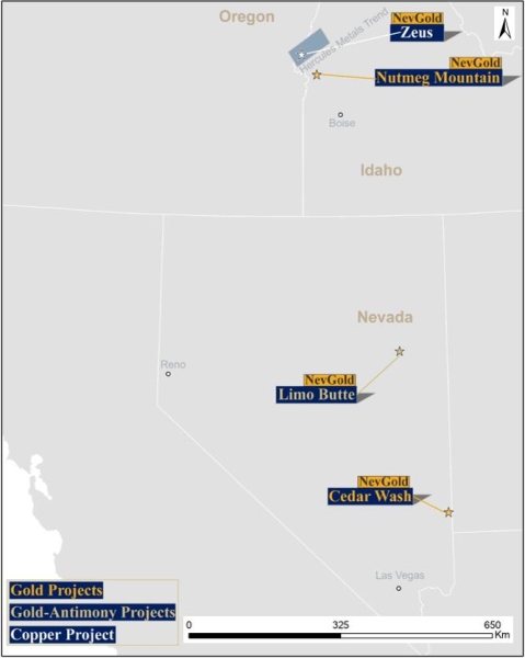 NevGold Announces Updated Open-Pit, Heap-Leach Gold Mineral Resource Including 1,186,000 ozs Indicated and 548,000 ozs Inferred At Nutmeg Mountain in Idaho