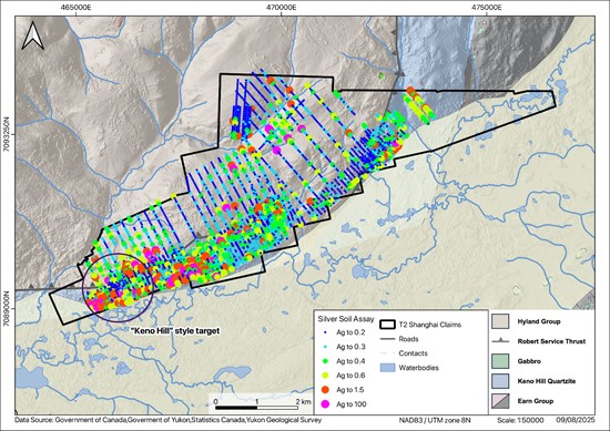T2 Metals Secures Option to Acquire Shanghai Gold-Silver Project in Yukon's Tombstone Gold Belt and Appoints Shawn Ryan to Advisory Board
