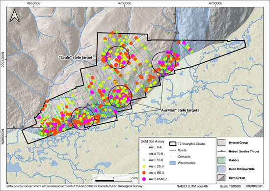 T2 Metals Secures Option to Acquire Shanghai Gold-Silver Project in Yukon's Tombstone Gold Belt and Appoints Shawn Ryan to Advisory Board