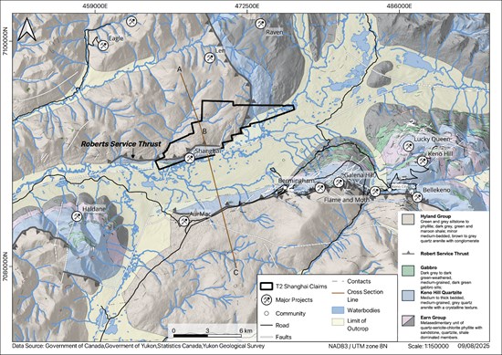 T2 Metals Secures Option to Acquire Shanghai Gold-Silver Project in Yukon's Tombstone Gold Belt and Appoints Shawn Ryan to Advisory Board