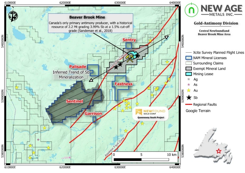 Axiom Exploration Group Initiates Xcite Helicopter-Borne TDEM Survey Over NAM's Sentinel Antimony Property, Newfoundland, NAM Monitors Fintech Solutions to Enhance Market Transparency