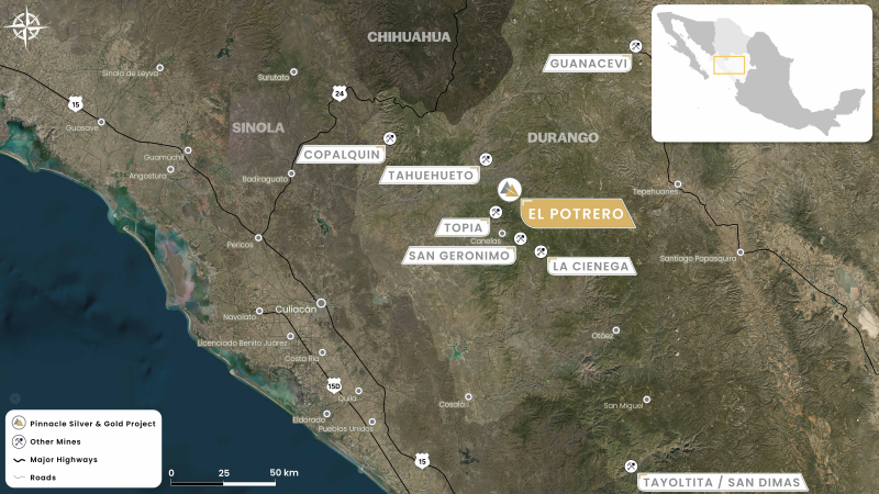 Pinnacle Prepares for Underground Drill Program on High-Grade Gold-Silver Targets at El Potrero