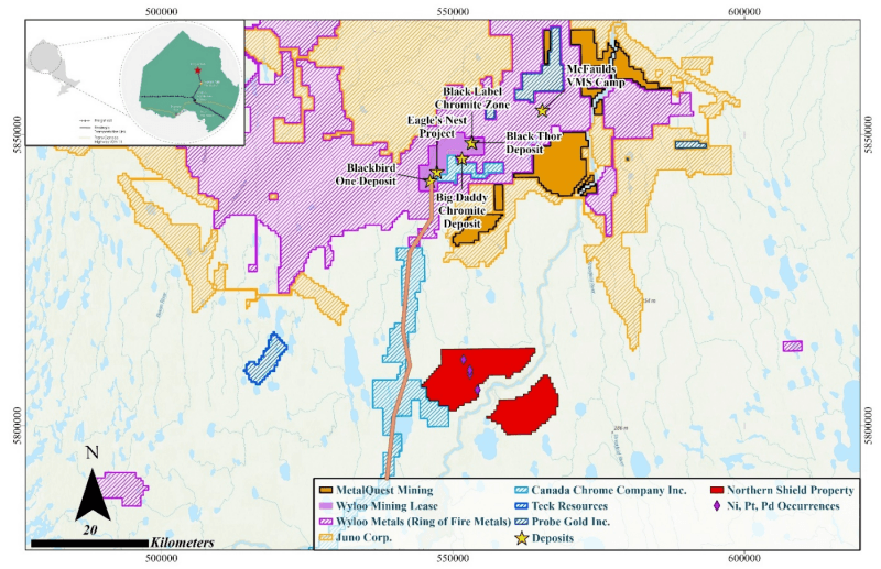Acquisition Of The Northern Shield Platinum Group Metals-Copper-Nickel Critical Minerals Project In The Ring Of Fire, Northern Ontario